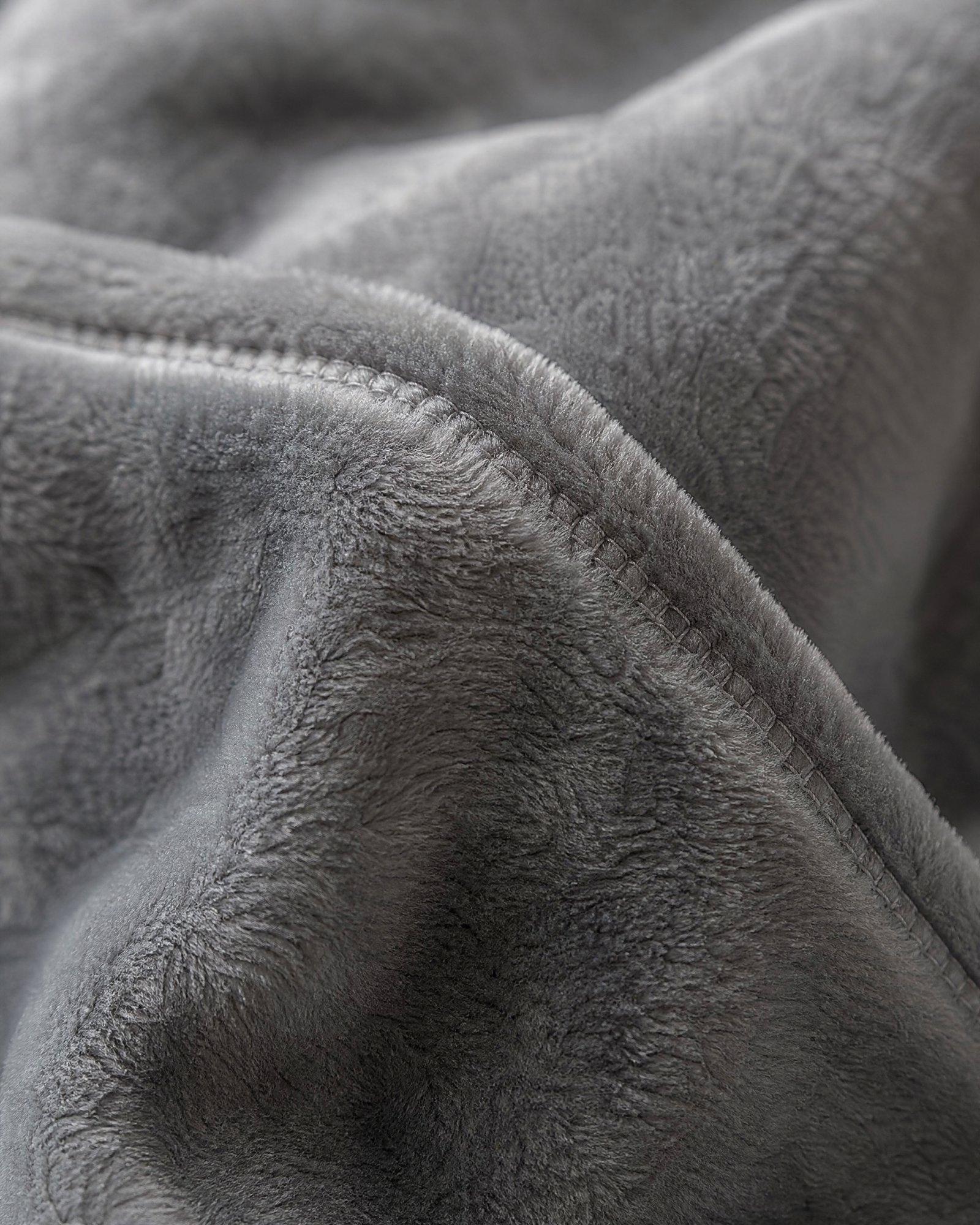 Close up of the grey fleece