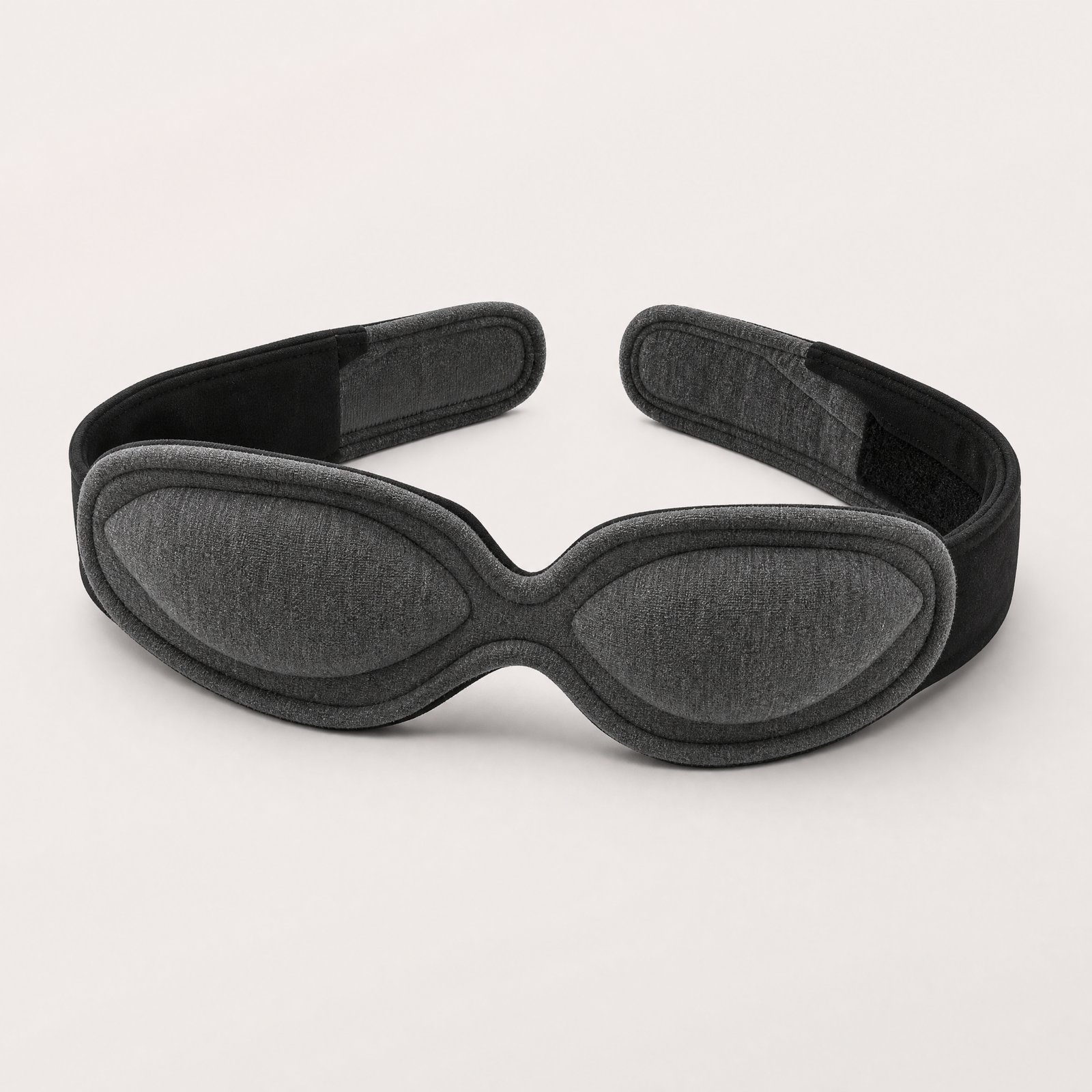 NODD Blackout Sleep Mask opened out, showing the two eye cups
